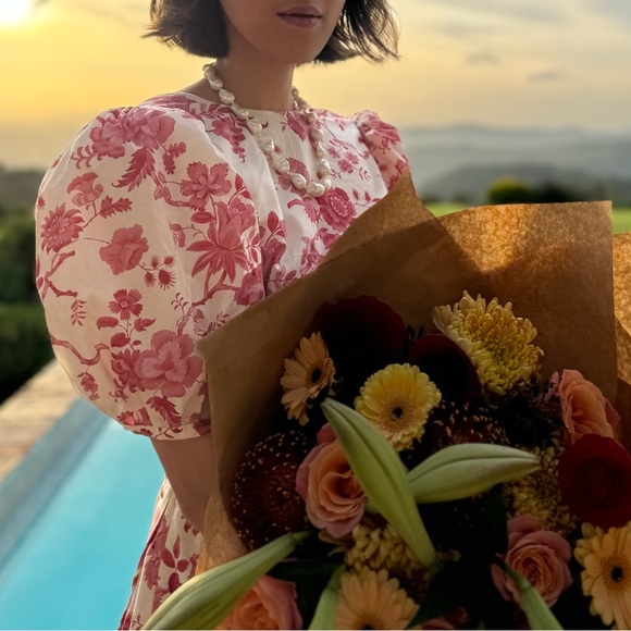 Like new THE VAMPIRE’S WIFE Red Floral Wrapsody Mini Dress - Picture 6 of 16